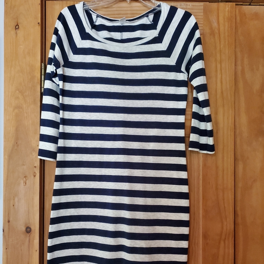 Navy and Heather cotton dress